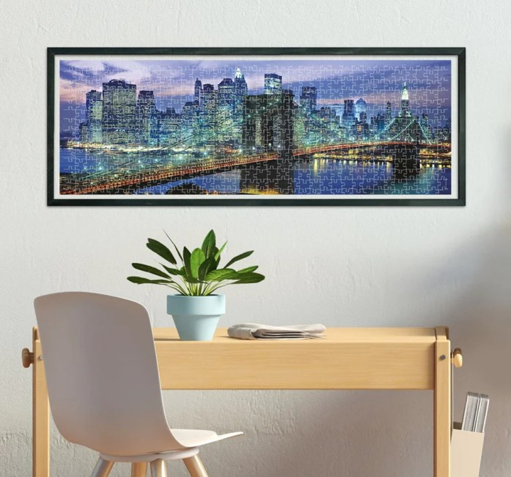 Пазл. Бруклинский мост. Нью-Йорк, панорама, 1000 эл. (Clementoni) - фото3
