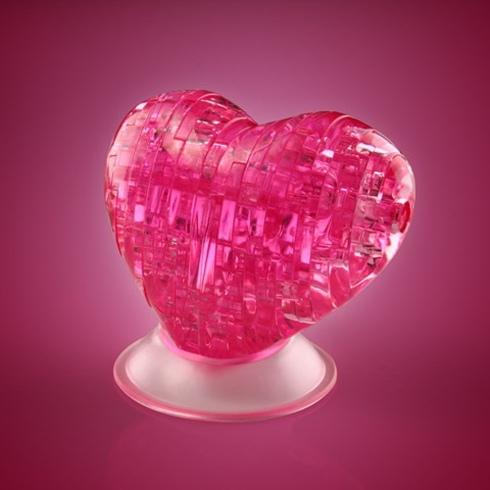 3D головоломка. Сердце розовое (Crystal Puzzle)