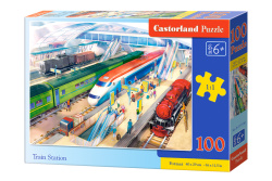 Пазл. Железнодорожный вокзал, Premium, 100 эл. (Castorland) - фото