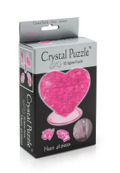 3D головоломка. Сердце розовое (Crystal Puzzle) - фото