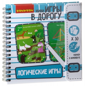 Игры в дорогу. Логические игры. Голубая (головоломка Bondibon) - фото