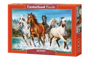Пазл. Бегущие лошади, 2000 эл. (Castorland) - фото