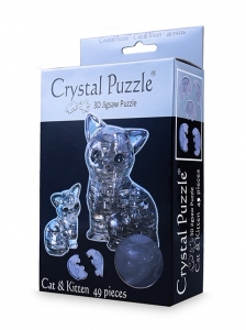 3D головоломка. Кошка черная (Crystal Puzzle) - фото