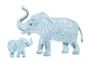 3D головоломка. Два слона (Crystal Puzzle) - фото
