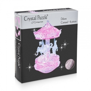 3D головоломка. Карусель розовая (Crystal Puzzle) - фото