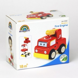 Деревянная игрушка-конструктор Пожарная машина Miniworld (Wonderworld) - фото